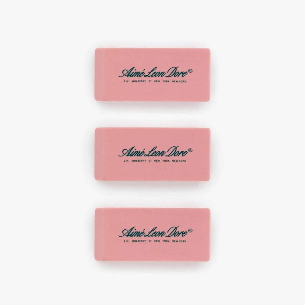 Aime Leon Dore ALD Eraser 3 Pack SS22 in “Botanical Garden” Rubber Erasers